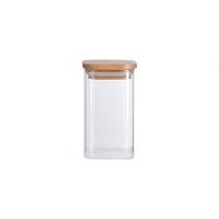 Pote De Vidro Quadrado 250ml Com Tampa De Bambu - Organize Com Estilo E Praticidade - 2