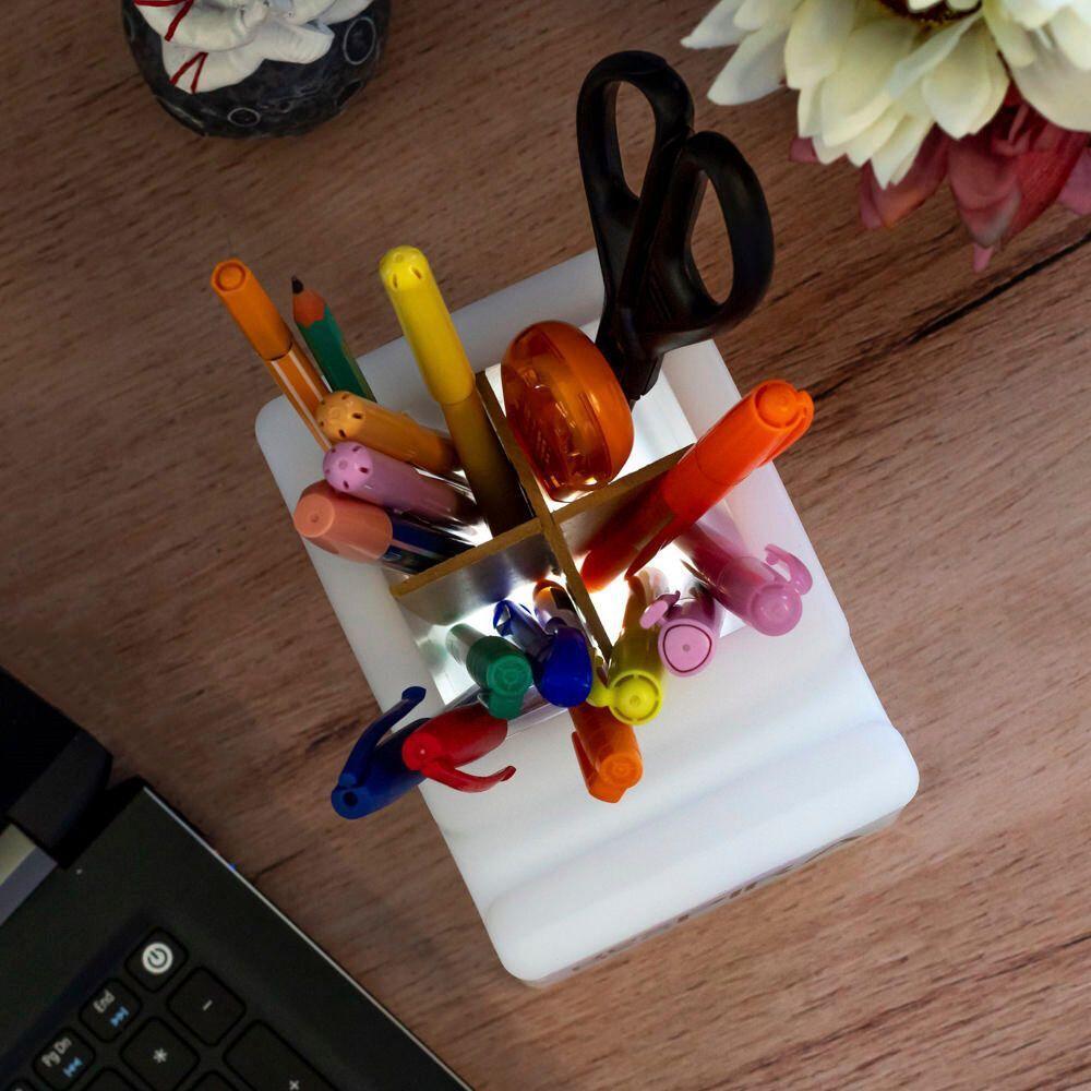Organizador Iluminado Multifuncional - Estilo E Praticidade Para Sua Mesa - 4