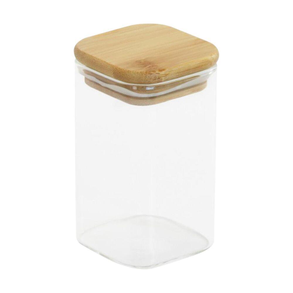 Pote Hermético De Vidro 250ml Com Tampa De Bambu - Estilo E Praticidade Para Sua Cozinha - 1