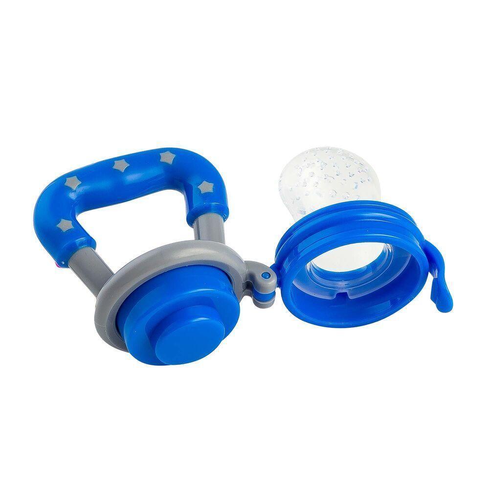 Porta Frutas Azul Com Prendedor De Chupeta - O Acessório Perfeito Para Bebês Na Alimentação - 2
