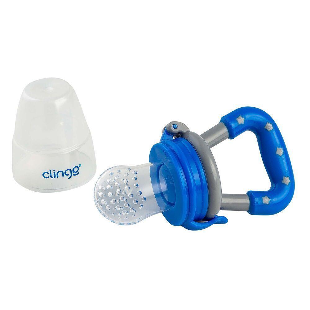 Porta Frutas Azul Com Prendedor De Chupeta - O Acessório Perfeito Para Bebês Na Alimentação - 3