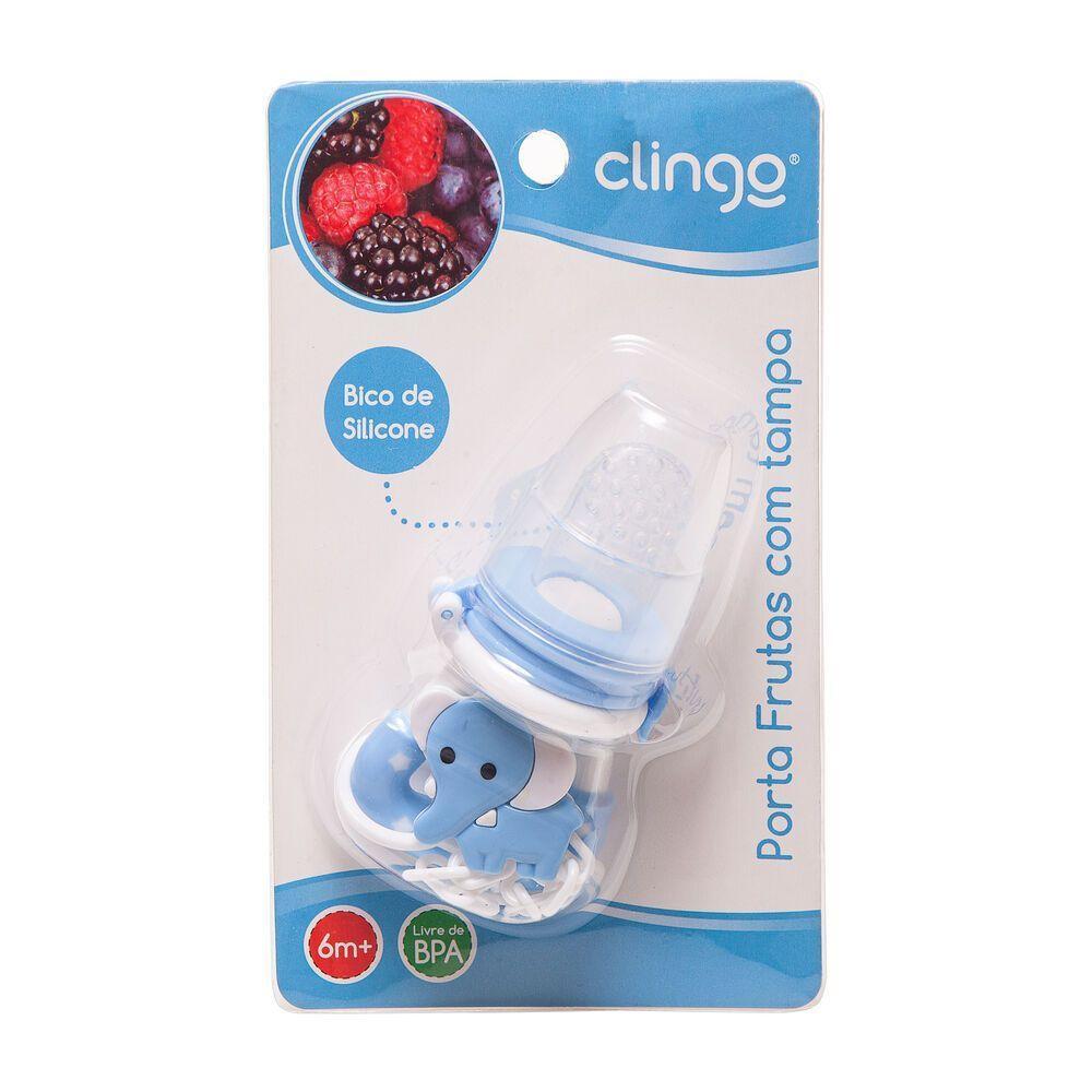 Porta Frutas Azul Com Prendedor De Chupeta - O Acessório Perfeito Para Bebês Na Alimentação - 4