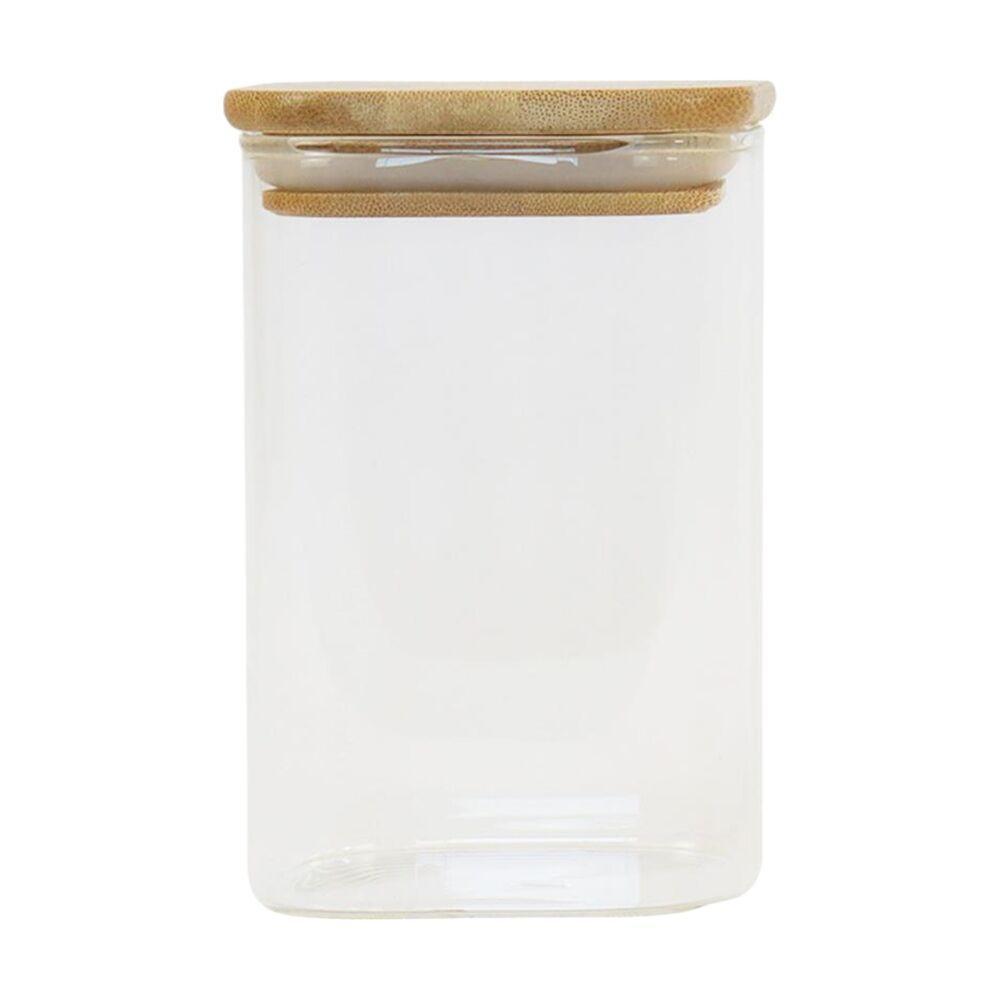 Pote Elegante De Vidro Com Tampa De Bambu - Praticidade E Estilo Para Sua Cozinha! - 2