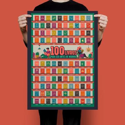 Pôster Raspadinha: 100 Clássicos Literários Para Desbravar Novos Mundos!