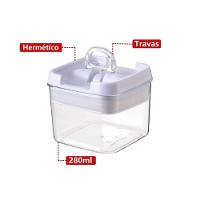 Pote Hermético Quadrado 280ml - Organização E Estilo Para Sua Cozinha - 3