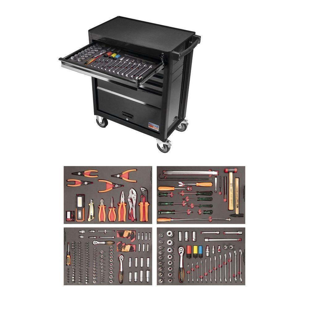 Carro Com Ferramentas 5 Gavetas E 1 Porta Com 204 Peças Tramontina Pro Tramontina - 1