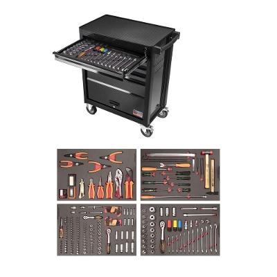 Carro Com Ferramentas 5 Gavetas E 1 Porta Com 204 Peças Tramontina Pro Tramontina
