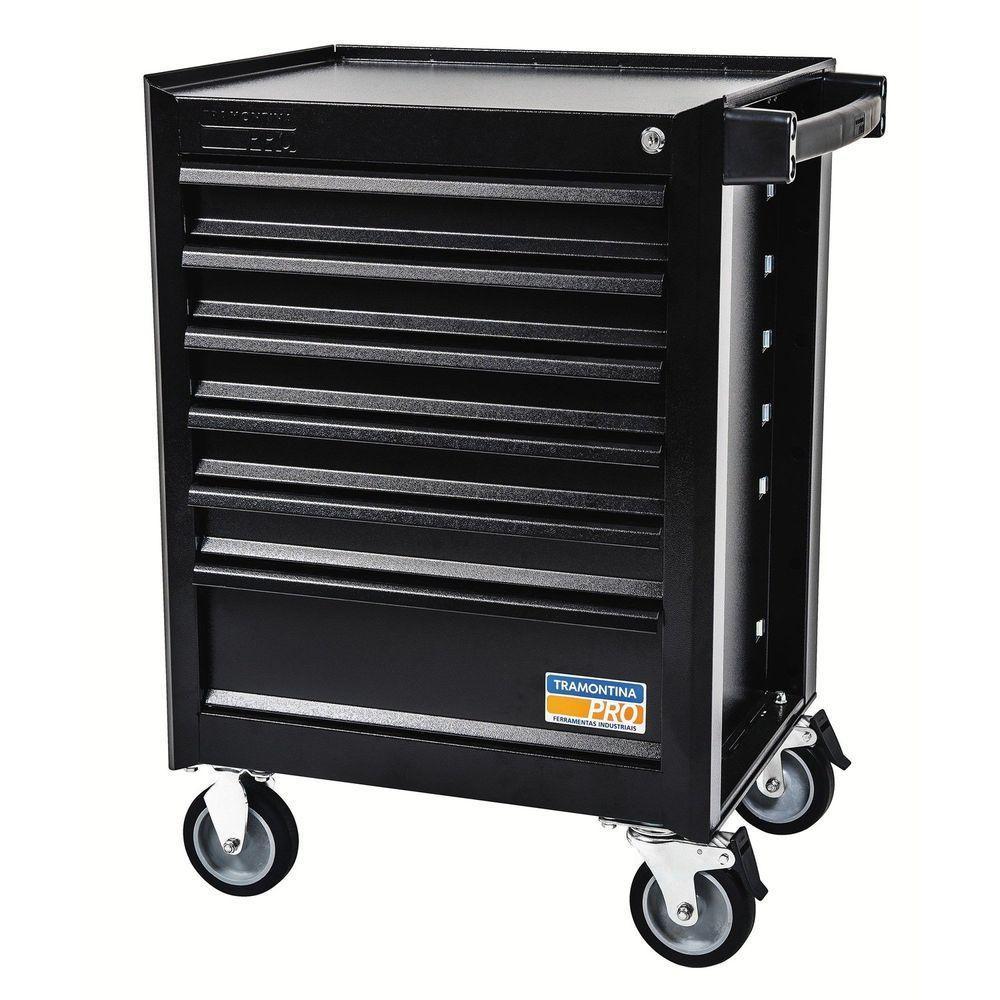 Carro Para Ferramentas 6 Gavetas Tramontina Pro Preto Tramontina - 1