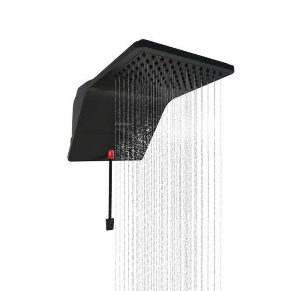 Chuveiro Ducha Eletrônica Ducali Preta 5500W Grande Espalhador Jato Obediente Zagonel 110V - 1