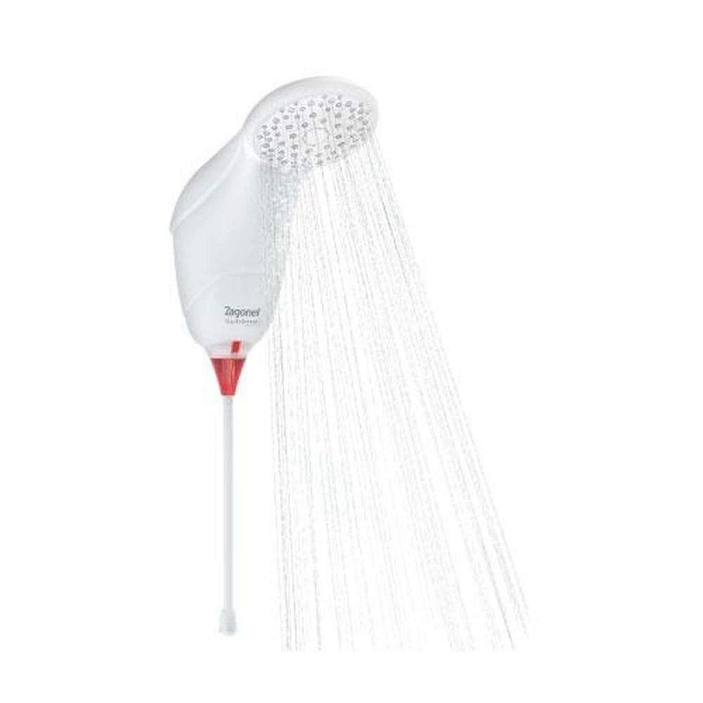 Chuveiro Ducha Eletrônica Sublime Branca 5500W Zagonel Alta Vazão Temperatura Progressiva 110V - 1