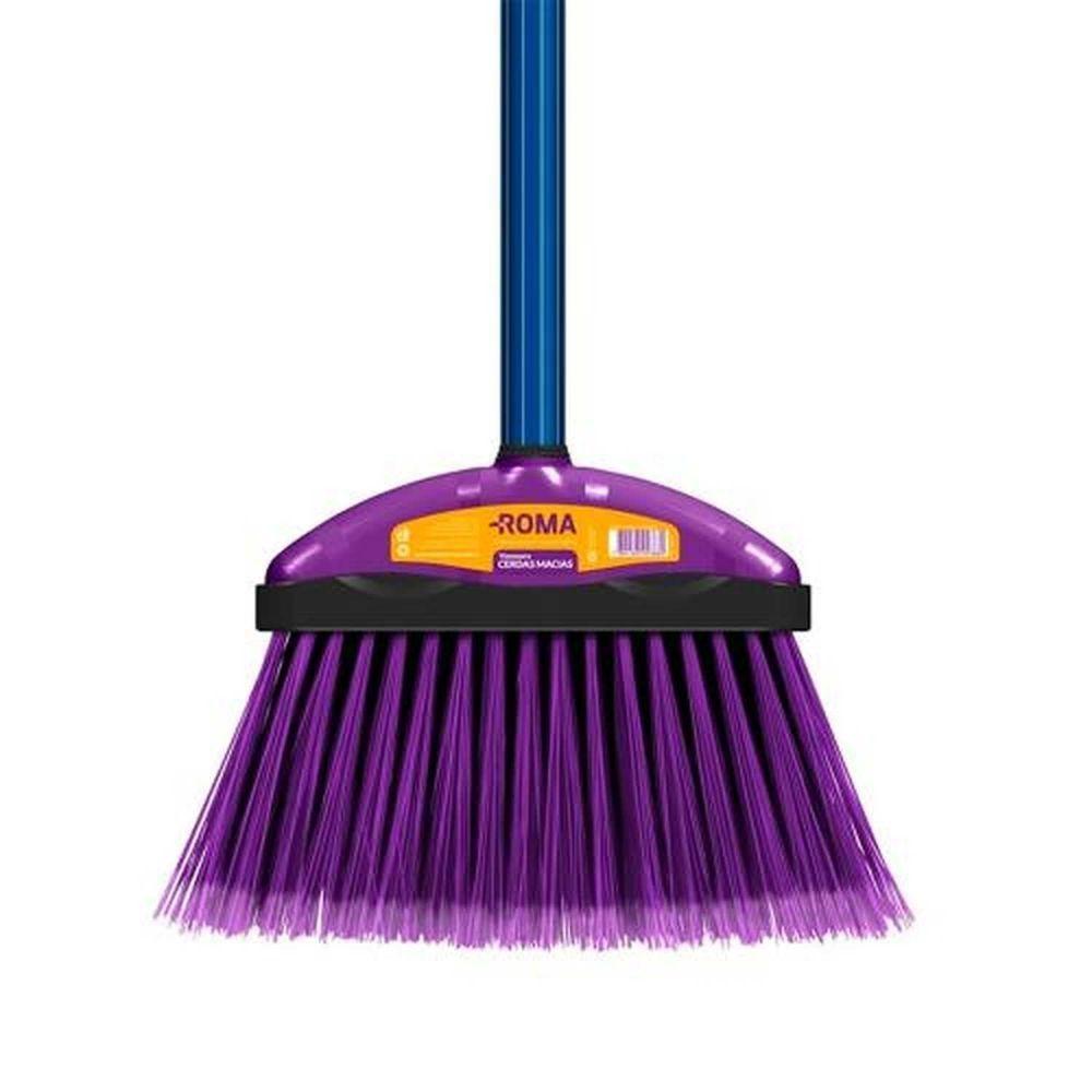 Vassoura Multiuso Interna Com Cerdas Macias E Cabo - Roma - 1