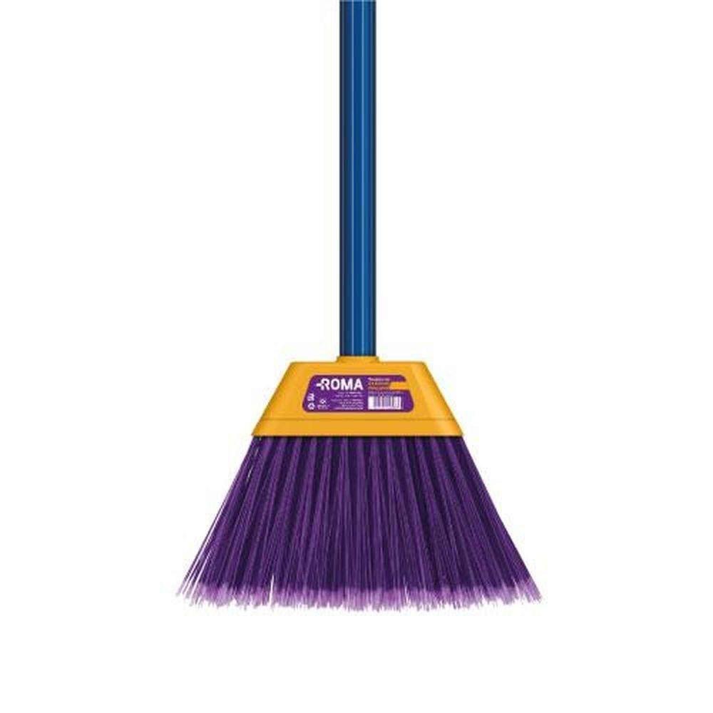 Vassoura Piaçava Uso Interno Multiuso 27x19x5cm Com Cabo - Roma - 1