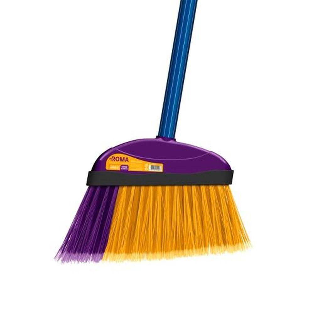 Vassoura Varre Canto Interno Com Cerdas Macias E Cabo - Roma - 1