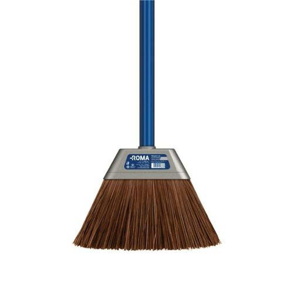 Vassoura Piaçava Multiuso Uso Externo Com Cabo - 27 X 19 X 5cm - 1