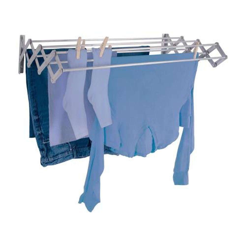 Varal Sanfonado De Alumínio 80cm Para Roupas - Mor - 4