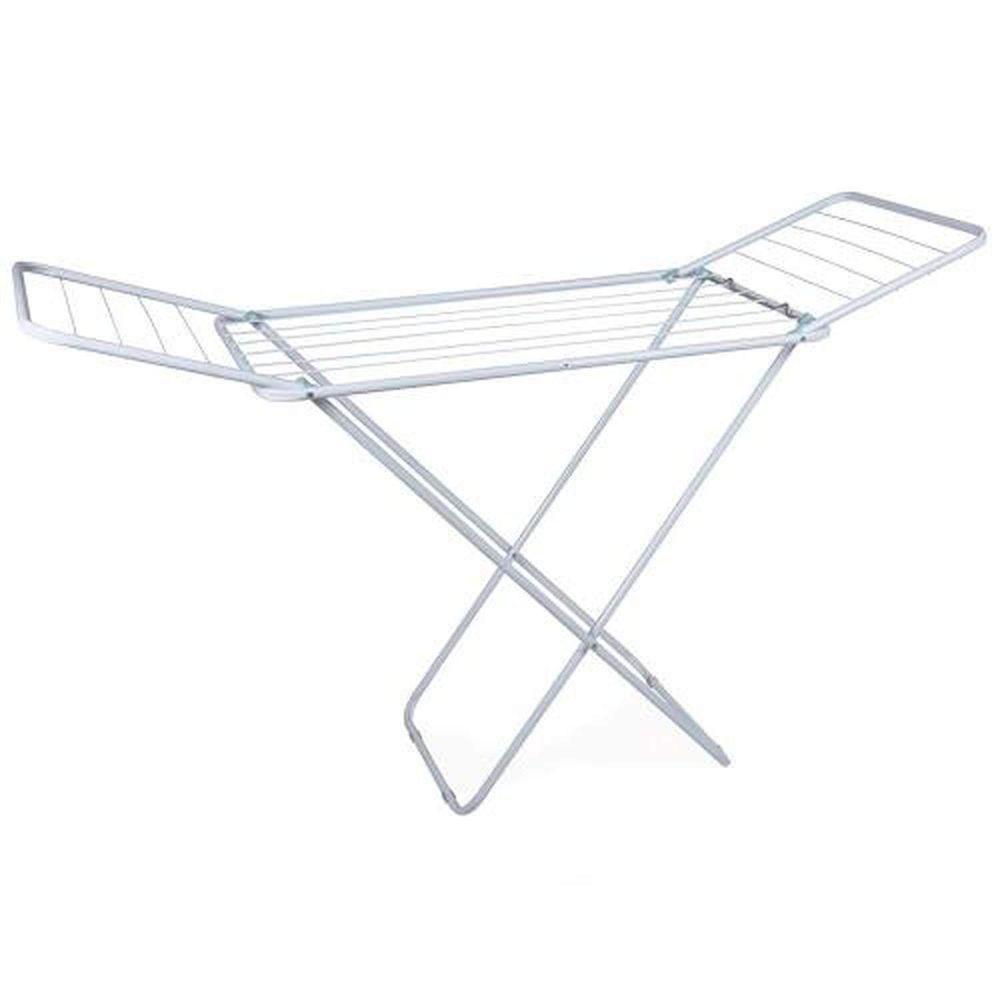 Varal De Chão Com Abas 144x49cm Branco - Estrutura Em Aço - Mor - 1