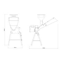 Triturador Elétrico Tramontina Te30t Com Suporte Triangular Motor 2 Hp Bivolt E Saída Lateral Tramontina - 3