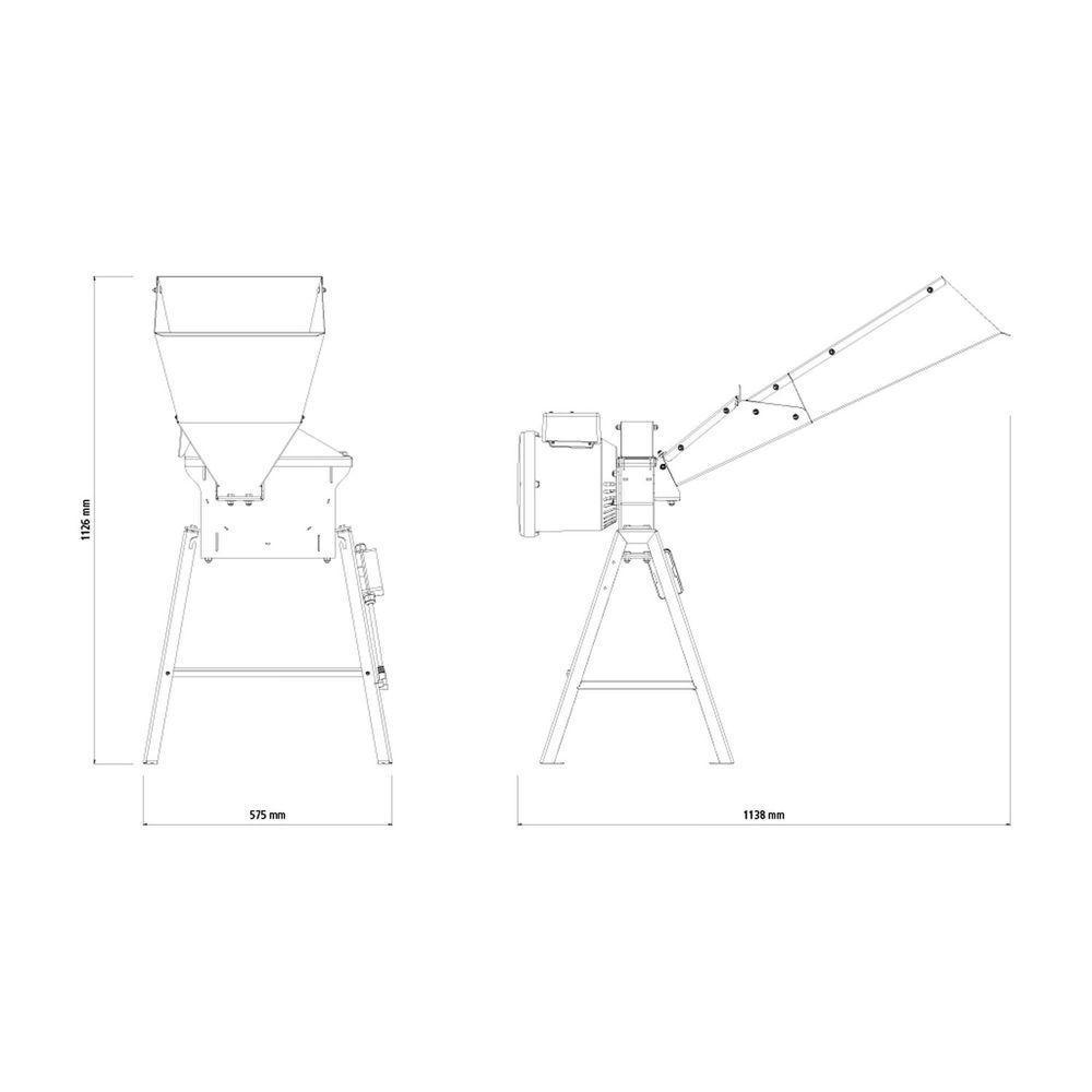 Triturador Forrageiro Elétrico Tramontina Te25tf Com Motor 2 Hp Bivolt E Saída Lateral Tramontina - 2