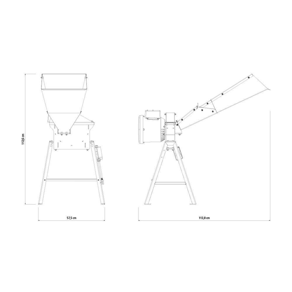 Triturador Forrageiro Elétrico Tramontina Te25tf Com Motor 2 Hp Bivolt E Saída Lateral Tramontina - 3
