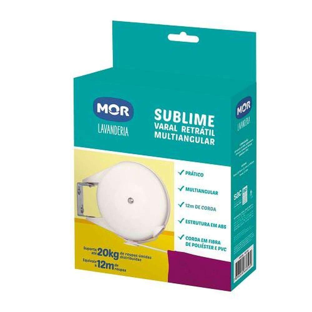 Varal Retrátil 12 Metros De Corda Em Abs - Estrutura Móvel Para Parede - 3