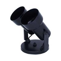 Spot Caneca Para 2 Lâmpadas Em Pvc Preto - Altura 31cm Largura 22cm Profundidade 20cm - 1