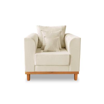 Poltrona Viena Beny Suede Bege
