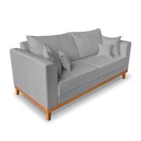 Kit Sofá 3 Lugares E 2 Poltronas Beny Viena Linho Cinza - 3