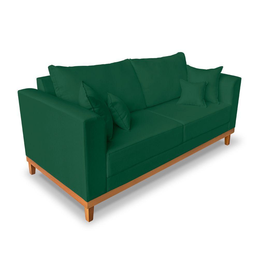 Kit Sofá 3 Lugares E 2 Poltronas Beny Viena Suede Verde - 2