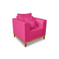 Kit Sofá 3 Lugares E 2 Poltronas Beny Viena Suede Rosa - 5