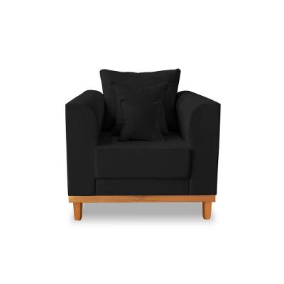 Poltrona Viena Beny Suede Preto