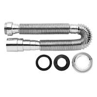 Sifão Universal Cromado Anel Pvc 1,50 Metros - Blukit Para Pias E Cubas De Banheiro - 1