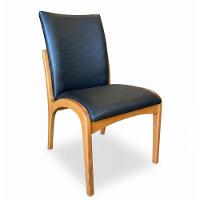 Kit 2 Cadeira Aura Estofada Estrutura Em Madeira Maciça Courino Preto Conforto Para Sala De Jantar Mobília Decor - 3