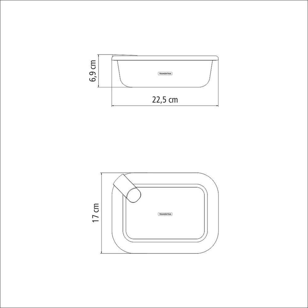 Pote De Vidro Tramontina Vittra Retangular Com Tampa De Vidro Hermética De Silicone 1,52 L Tramontina - 4