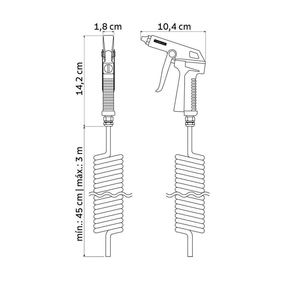 Pistola Para Ar Comprimido Com Mangueira Tramontina Tramontina - 2