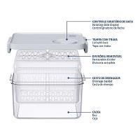 Pote Organizador De Geladeira Tramontina Organizzare Com Controle De Umidade 2,8 L Tramontina - 7