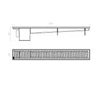 Ralo Linear Modulável Sifonado 50cm Branco Coleta água De Pisos Polipropileno Nbr 5688 90x68x500mm - 3