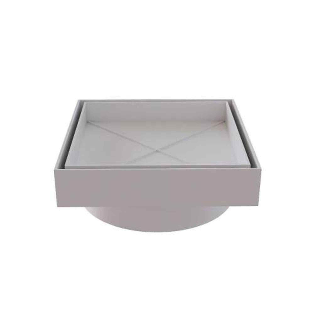 Ralo Smart Invisível Sifonado 15x15cm Branco Estrela Para Banheiro - 1