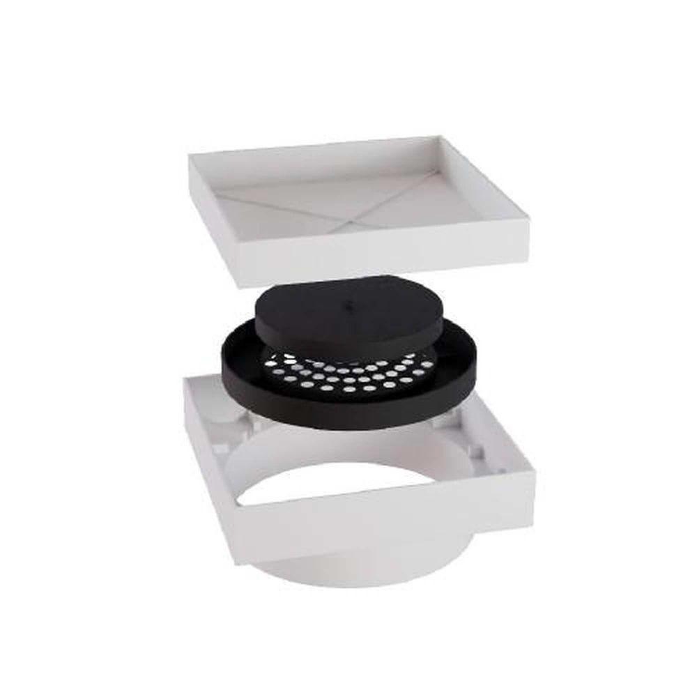 Ralo Smart Invisível Sifonado 15x15cm Branco Estrela Para Banheiro - 2