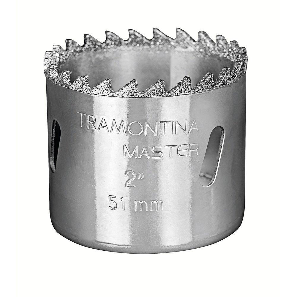 Serra Copo Diamantada 152 Mm 6 Tramontina Com Dente De Metal Duro E Aço Especial Cromado Tramontina - 1