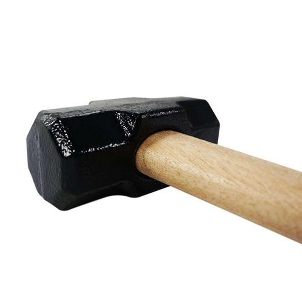 Marreta 1kg Aço Nodular Cabo Madeira - Ideal Para Quebrar Pedras E Concretos - 3