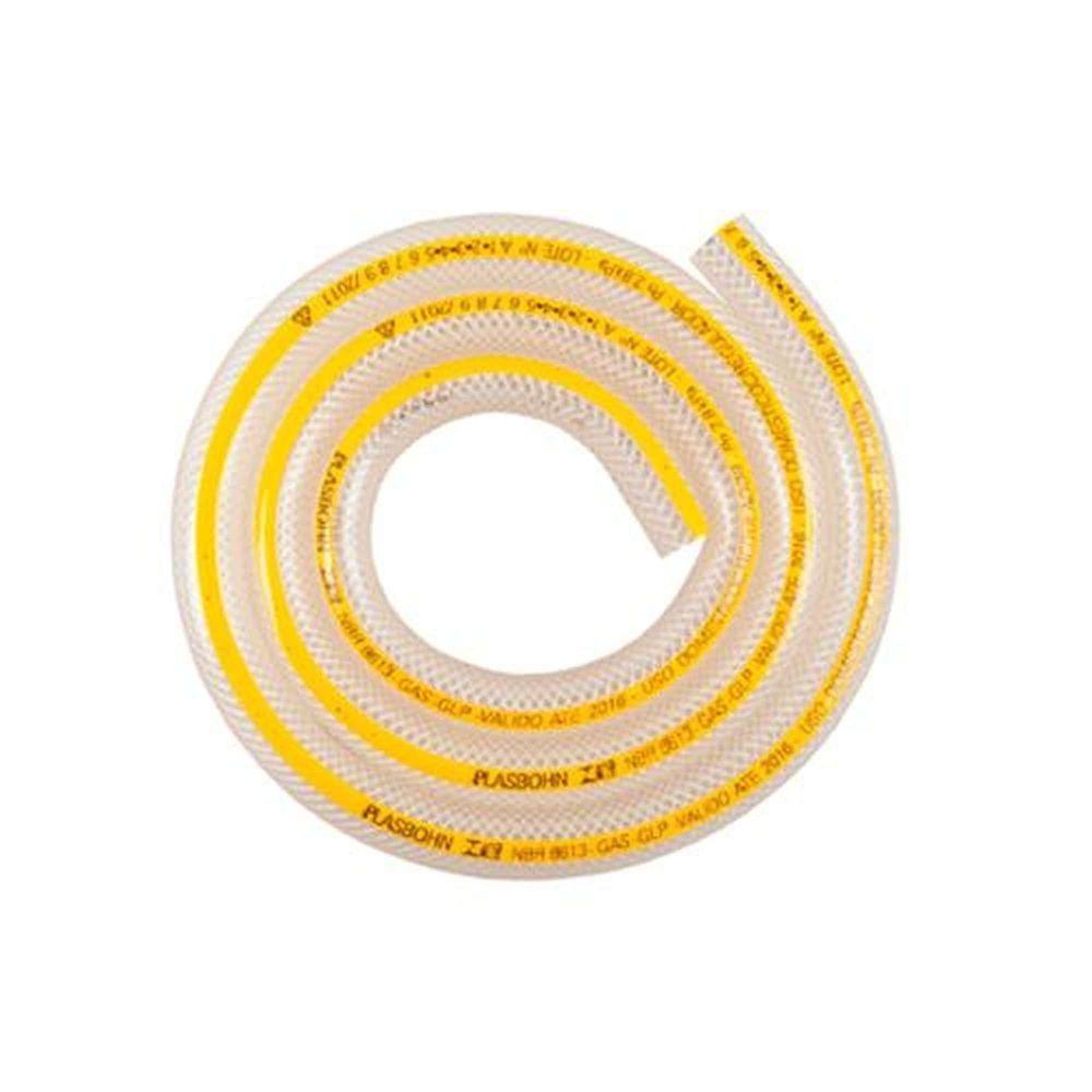 Mangueira De Gás Glp 1,20 Metros - Plasbohn, Malha De Poliéster E Pvc Flexível - 1