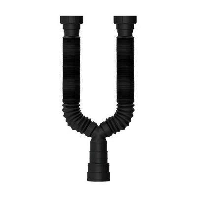 Sifão Universal Black Duplo Anel Pvc 22051 - Blukit