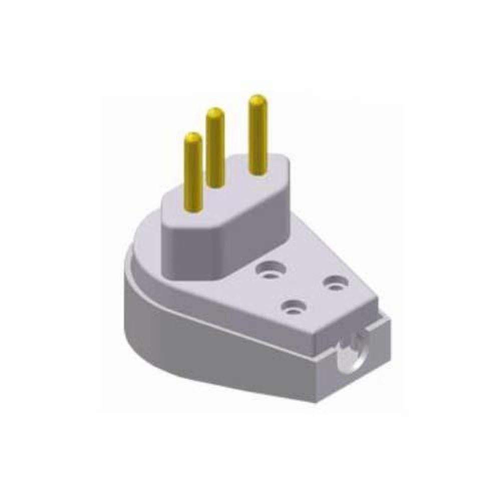 Pino Macho 3p 10a Triangular Cinza - Ilumi - Conector Elétrico 10 Amperes - 1