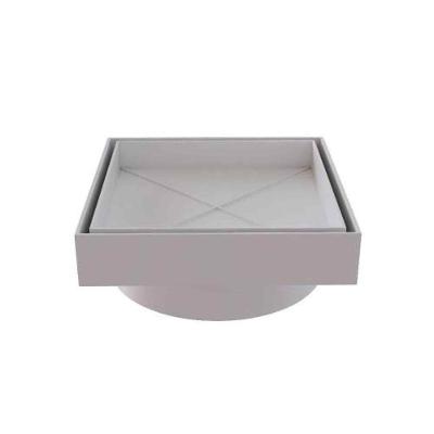 Ralo Smart Invisível Sifonado 10x10cm Branco Estrela Para Banheiro