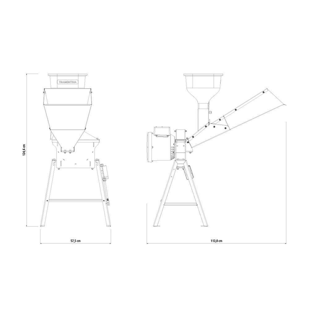 Triturador Elétrico Tramontina Te25t Com Suporte Triangular Motor 2 Hp Bivolt E Saída Lateral Tramontina - 6