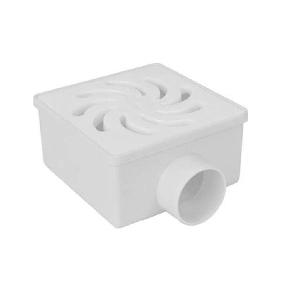Ralo Seco Quadrado 100x52x40mm Pvc Branco - Amanco - 1