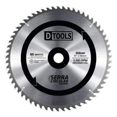 Serra Circular 14'' 60 Dentes Vídea Para Madeira - Dtools 350mm