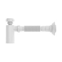 Sifão Copo Para Lavatório Branco Blukit 480mm X 245mm Dn38, 40 X 48 X 50 Pvc Canopla Insertos - 1