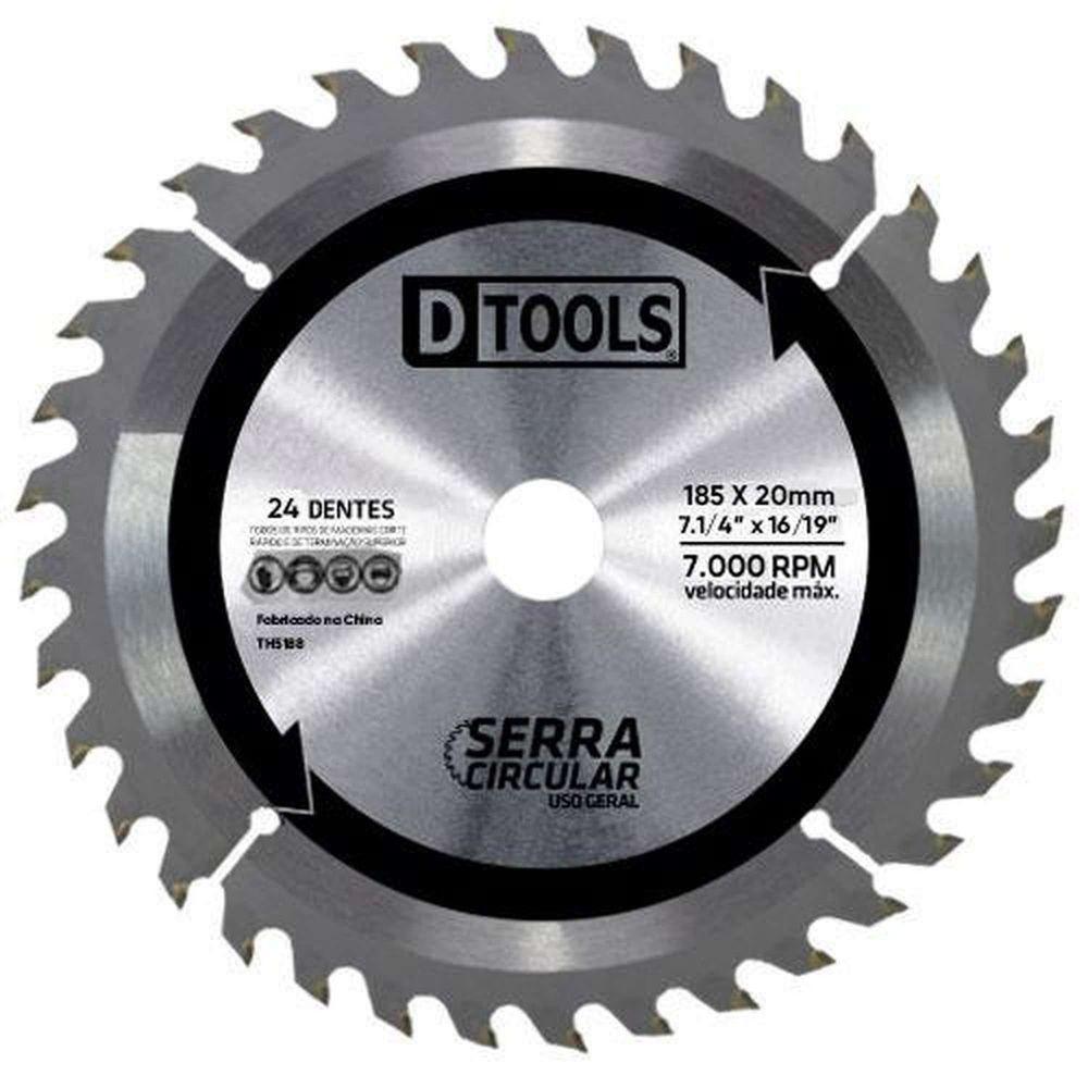 Serra Circular Vídea 7 1-4'' 24 Dentes - Dtools - Corte Rápido - 1