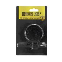 Kit Serra Copo 5 Peças Dtools - Bitolas 32mm, 38mm, 44mm E 54mm - Ideal Para Madeira - 3